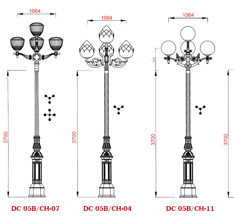 cột đèn sân vườn