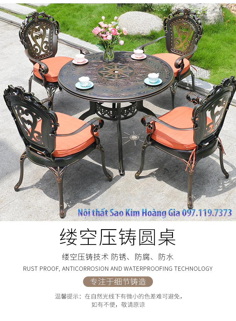bàn ghế nhôm đúc bàn ghế nhôm đúc