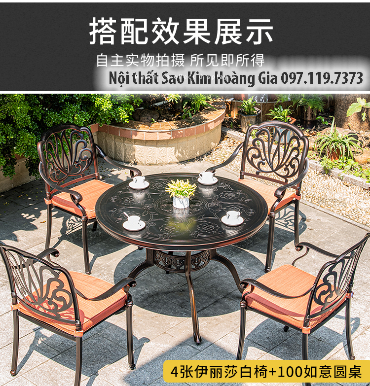 bàn ghế nhôm đúc bàn ghế nhôm đúc
