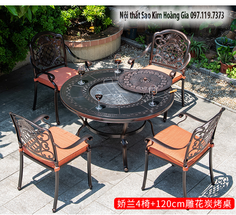 bàn ghế nhôm đúc bàn ghế nhôm đúc